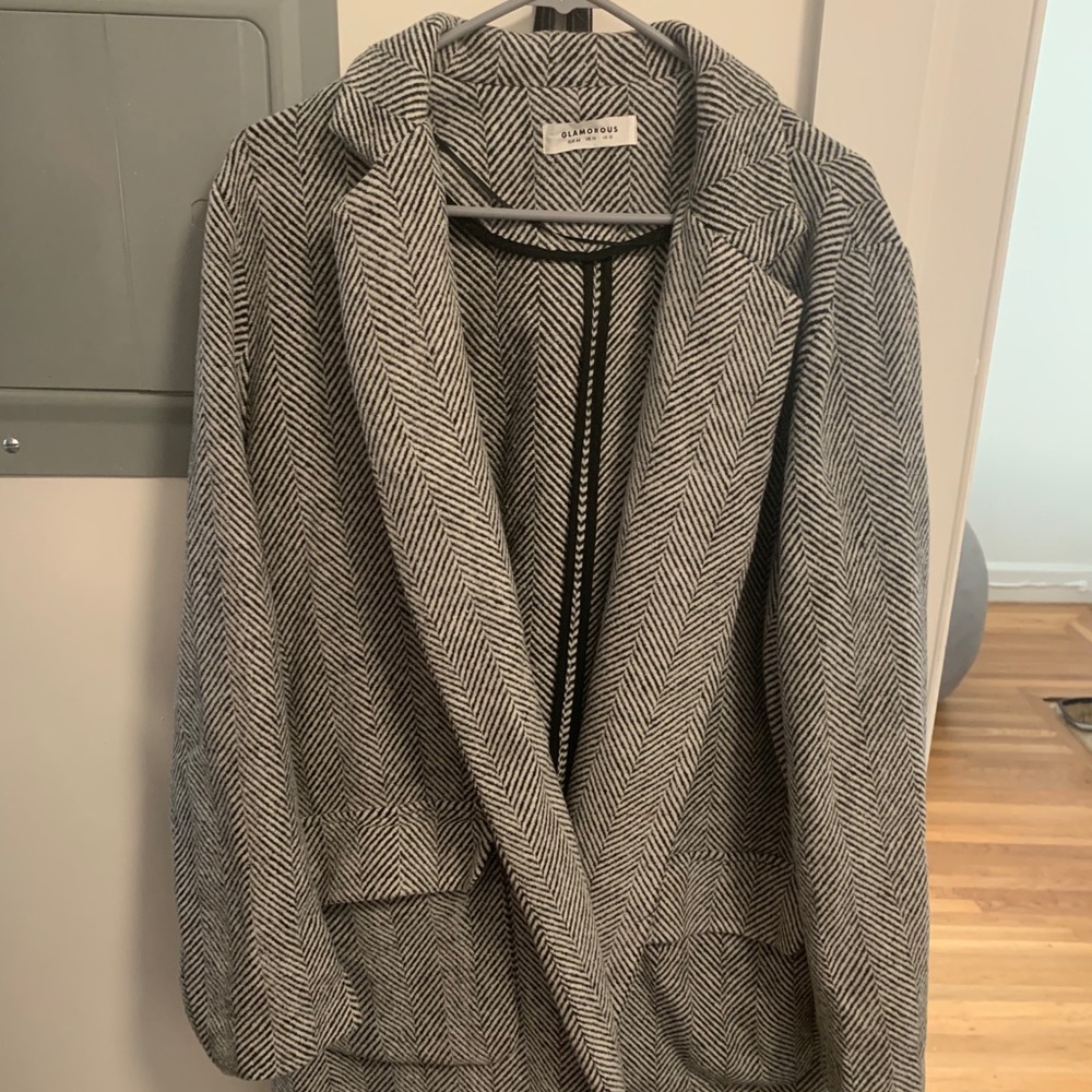 NWOT ASOS | Glamorous | Trench Coat, B&W Size 12